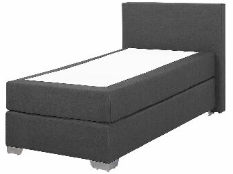 Kontinentálna posteľ 90 cm PREMIER (s matracmi) (sivá)