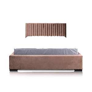 Čalúnená posteľ 140x200 cm Veggie (hnedá)
