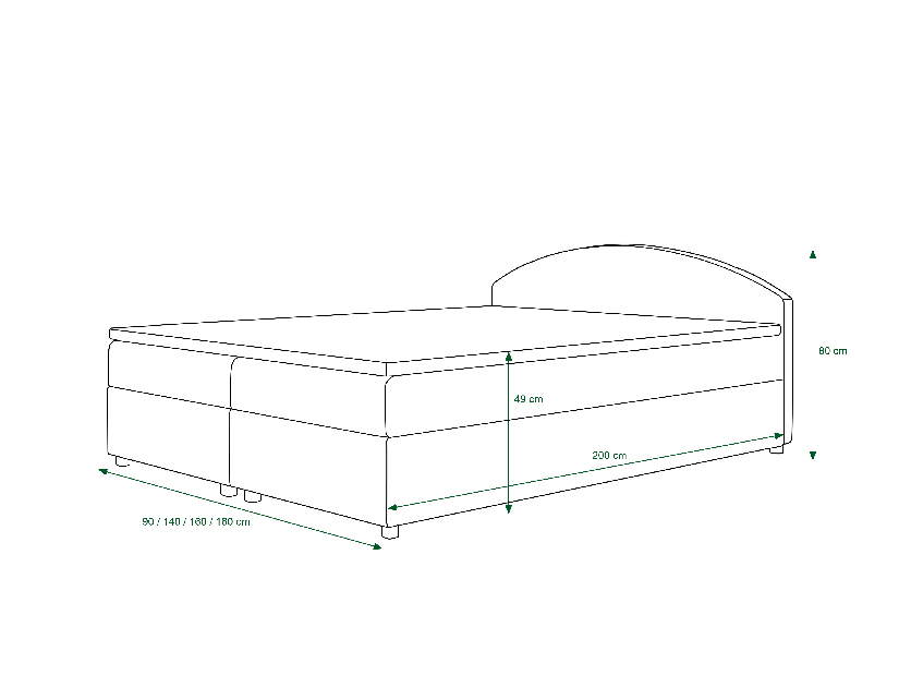 Manželská posteľ Boxspring 180 cm Orlando (vzor + svetlohnedá) (s matracom a úložným priestorom) *výpredaj