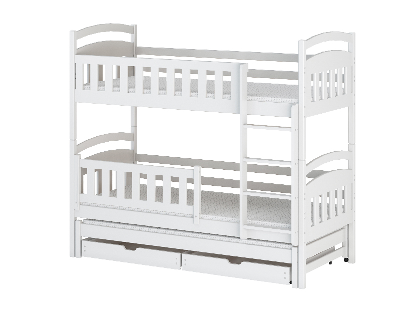Detská posteľ 90 x 190 cm BLAIR (s roštom a úl. priestorom) (biela)