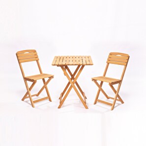 Súprava záhradného stola a stoličiek (3 kusy) Malachi (hnedá)