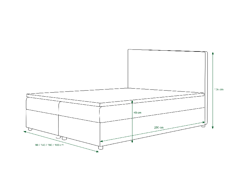 Manželská posteľ Boxspring 180 cm Skonto (tmavosivá + vzor pletený) (s matracom a úložným priestorom)
