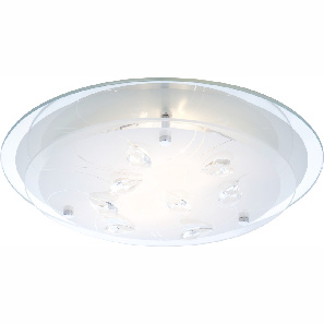 Stropné/nástenné svietidlo Brenda 40409-2 (moderné/dizajnové) (chróm + opál)