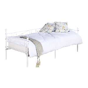 Jednolôžková posteľ 90 cm Rossa (s roštom) (biela)