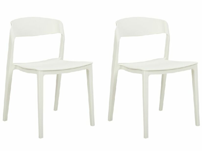 Set 2 ks jedálenských stoličiek Seasar (biela) 