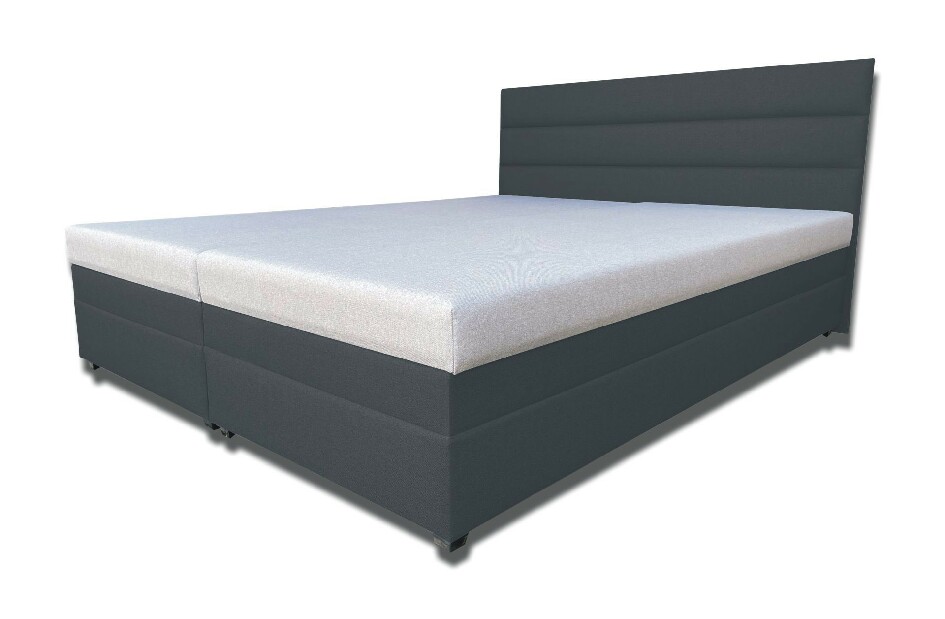Manželská posteľ 160 cm Rebeka (so sendvičovými matracmi) (antracit)
