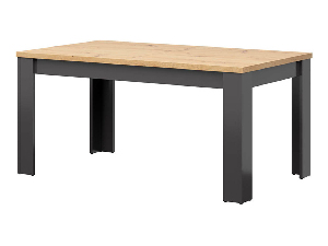 Jedálenský stôl BRW Hesen STO/7/16 (pre 6 až 8 osôb) (grafit + dub artisan)