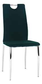 Jedálenská stolička Don Juan NEW (smaragdová + chróm)