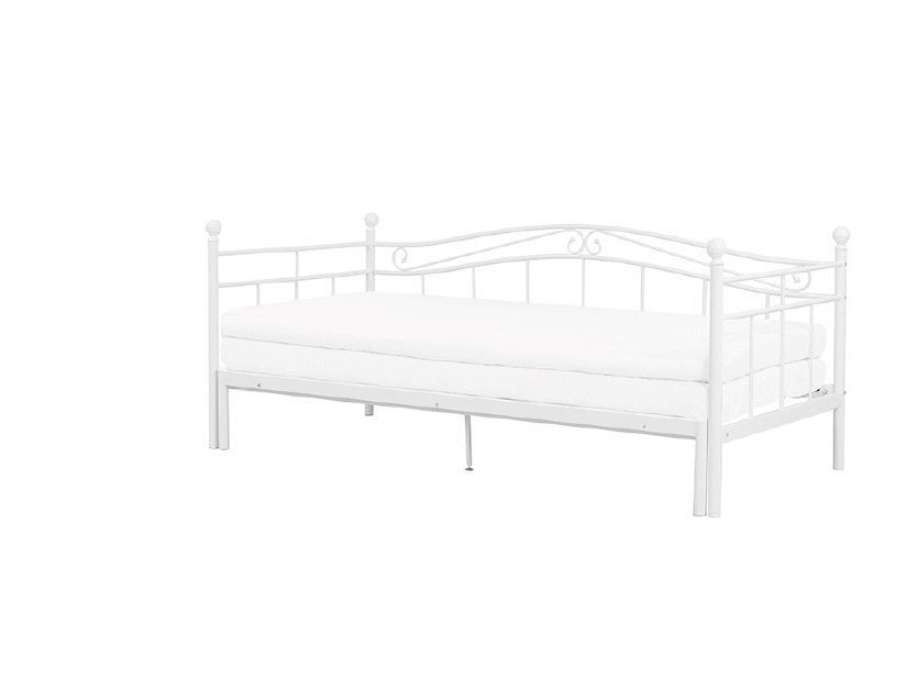 Rozkladacia posteľ 90 cm TULO (s roštom) (biela)