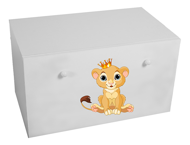 Úložný box pre deti Ione (biela + levík)