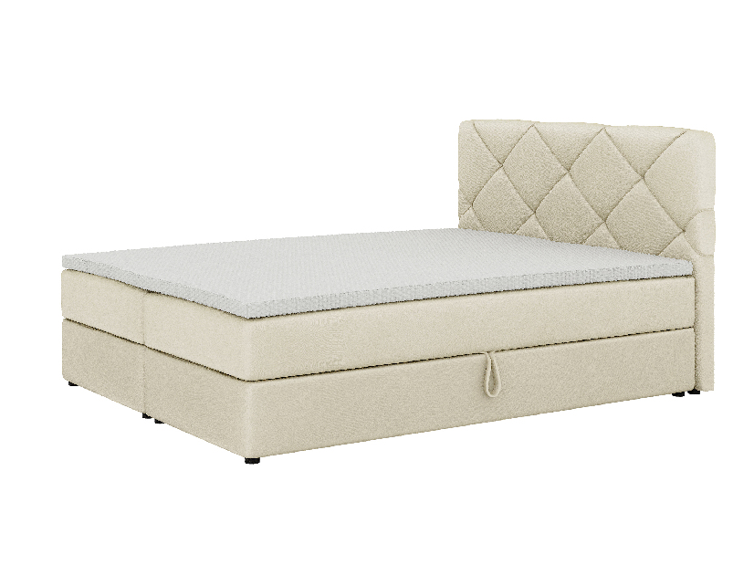 Kontinentálna posteľ 140x200 cm Karum Comfort (béžová) (s roštom a matracom)