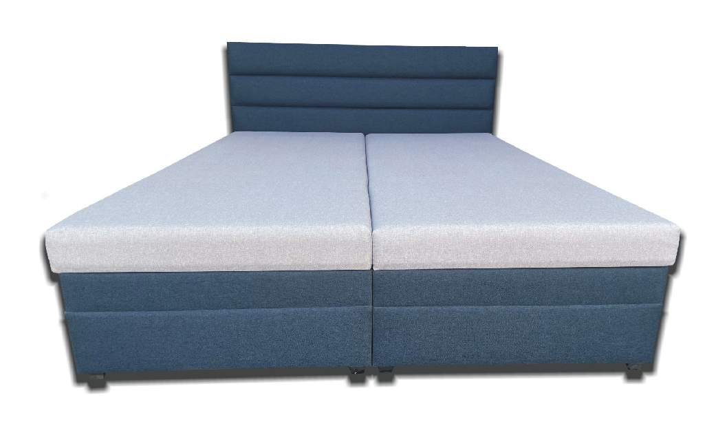 Manželská posteľ 180 cm Rebeka (so sendvičovými matracmi) (svetlosivá)
