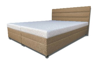 Manželská posteľ 160 cm Rebeka (so sendvičovými matracmi) (nugát)