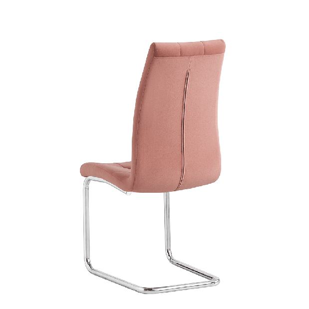 Jedálenská stolička Farando NEW (ružová + chróm)
