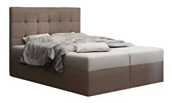Manželská posteľ  Boxspring 160 cm Duel 2 (hnedá) (s matracom a úložným priestorom)