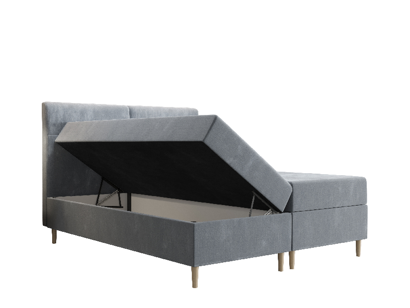 Manželská posteľ Boxspring 180 cm Saruta (olivová) (s matracom a úložným priestorom)