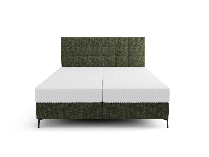 Jednolôžková posteľ 120 cm Infernus Comfort (tmavozelená) (s roštom, s úl. priestorom)