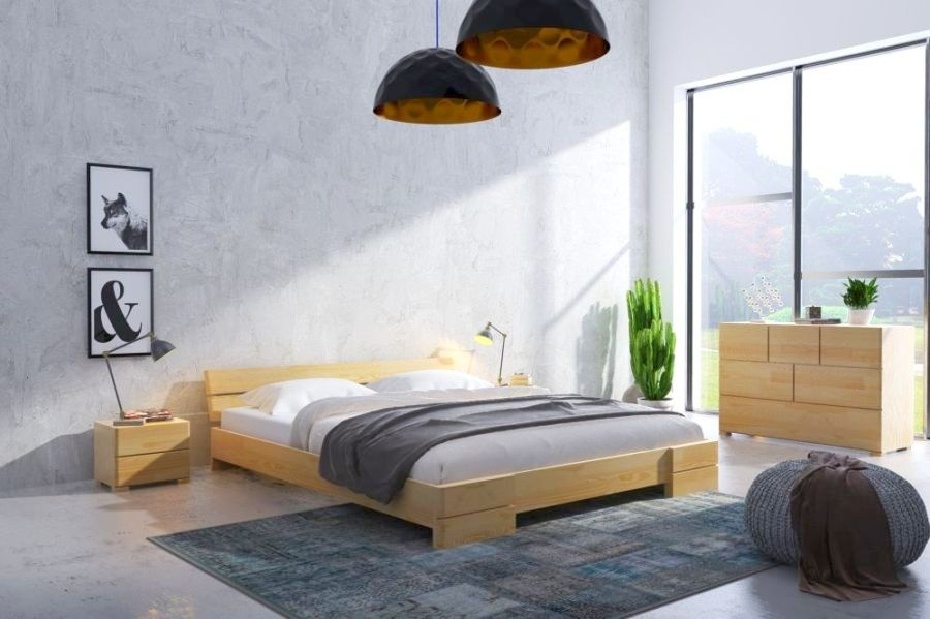 Manželská posteľ 180 cm Naturlig Lorenskog (borovica)