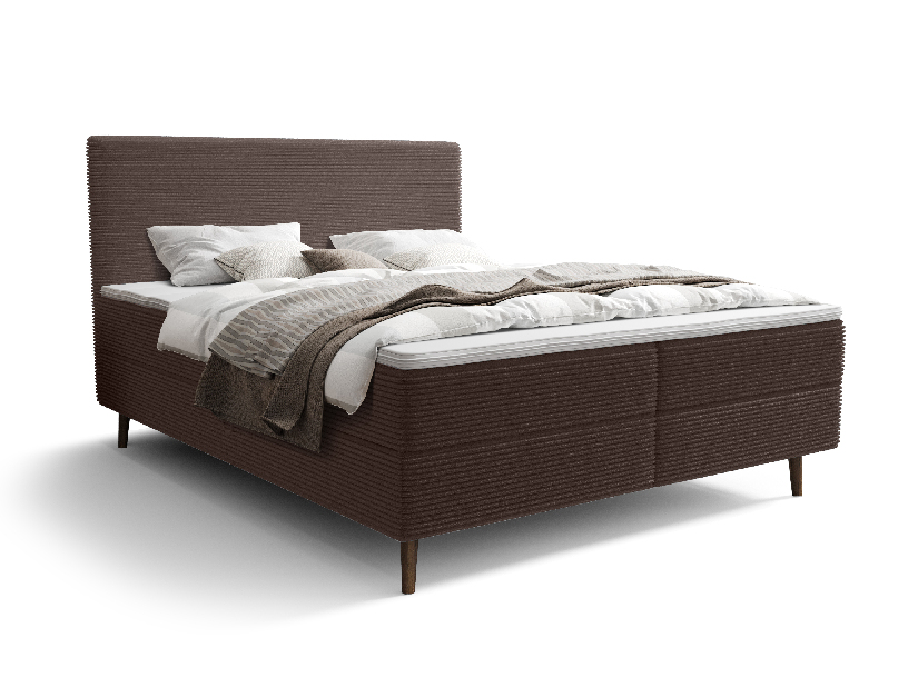Manželská posteľ 180 cm Napoli Comfort (hnedá) (s roštom, s úl. priestorom)