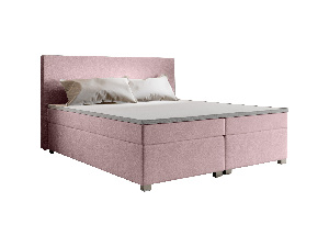 Manželská posteľ Boxspring 160 cm Simon (ružová) (s matracom, bez úložného priestoru)