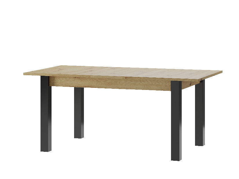 Jedálenský stôl Lorren 40 (dub artisan + čierna matná) (pre 6 až 8 osôb)