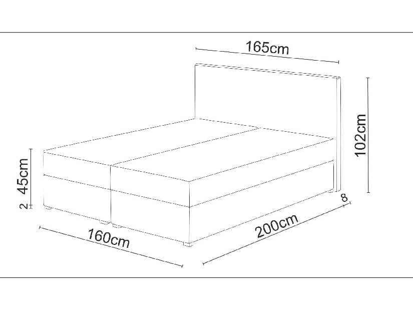 Manželská posteľ Boxspring 160 cm Fade 4 Comfort (tmavohnedá) (s matracom a úložným priestorom)