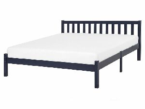 Manželská posteľ 160 cm FLORIS (s roštom) (modrá)