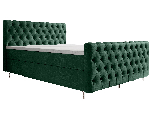 Jednolôžková posteľ 120 cm Clinton Bonell (smaragdová) (s roštom, s úl. priestorom)