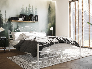 Kovová posteľ Mirjan Marigold (biela) (120x200)