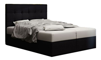 Manželská posteľ  Boxspring 180 cm Duel 2 Comfort (čierna) (s matracom a úložným priestorom)