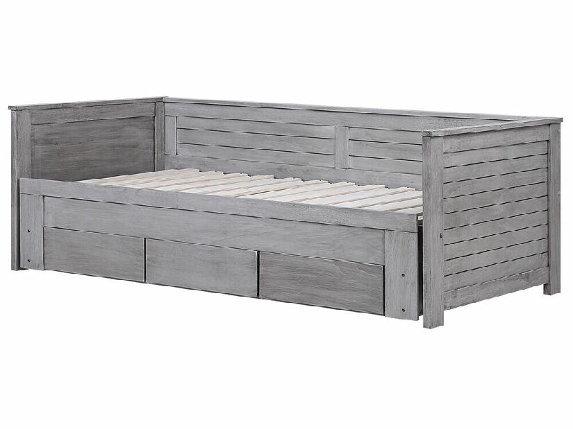 Rozkladacia posteľ 91 cm CAJUN (s roštom) (sivá)