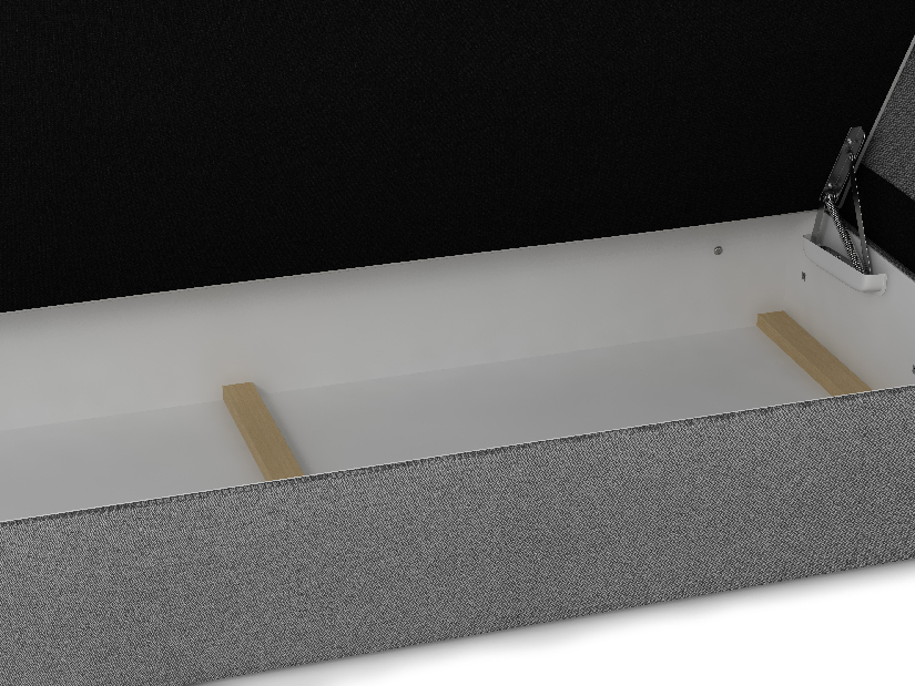 Manželská posteľ Boxspring 180 cm Lilac (vzor + čierna) (s matracom a úložným priestorom)