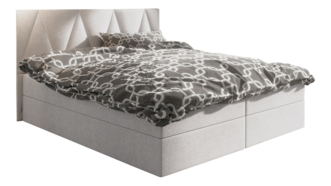 Manželská posteľ Boxspring 140 cm Fade 3 (béžová) (s matracom a úložným priestorom)