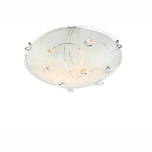 Stropné/nástenné svietidlo LED Alivia 40414-2 (s kryštálmi) (nikel + opál)