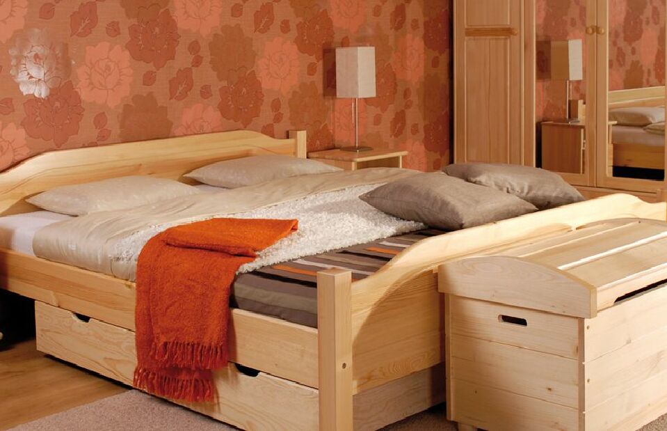 Manželská posteľ 140 cm LK 104 (masív)