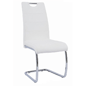 Jedálenská stolička Abalia New (biela + chróm) *bazár