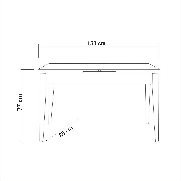 Rozkladací jedálenský stôl s 2 stoličkami a 2 lavicami Vlasta (borovica antlantic + antracit)