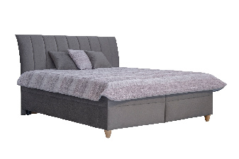 Manželská posteľ 160 cm Blanár Mauri (sivá) (s roštom)