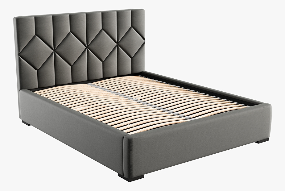 Čalúnená posteľ 140x200 cm Veggie (sivá)