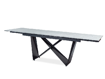Rozkladací jedálenský stôl 160-240 cm Carmon (biela + čierna) (pre 8 a viac osôb)