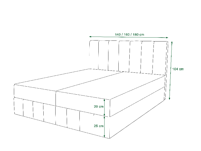 Manželská posteľ Boxspring 180 cm Barack (sivomodrá) (s matracom a úložným priestorom)