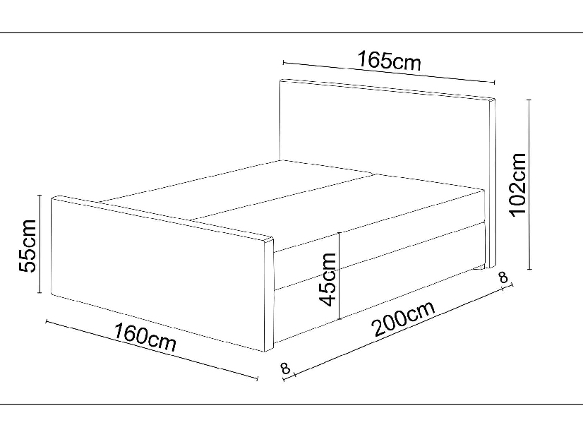 Manželská posteľ Boxspring 180 cm Milagros 1 (tmavohnedá) (s matracom a úložným priestorom)
