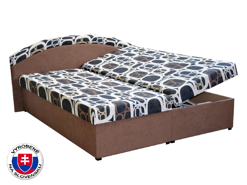 Manželská posteľ 160 cm Pandora (hnedá) (s matracmi)