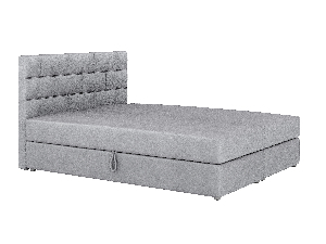Kontinentálna posteľ 160x200 cm Waller (sivá) (s roštom a matracom)