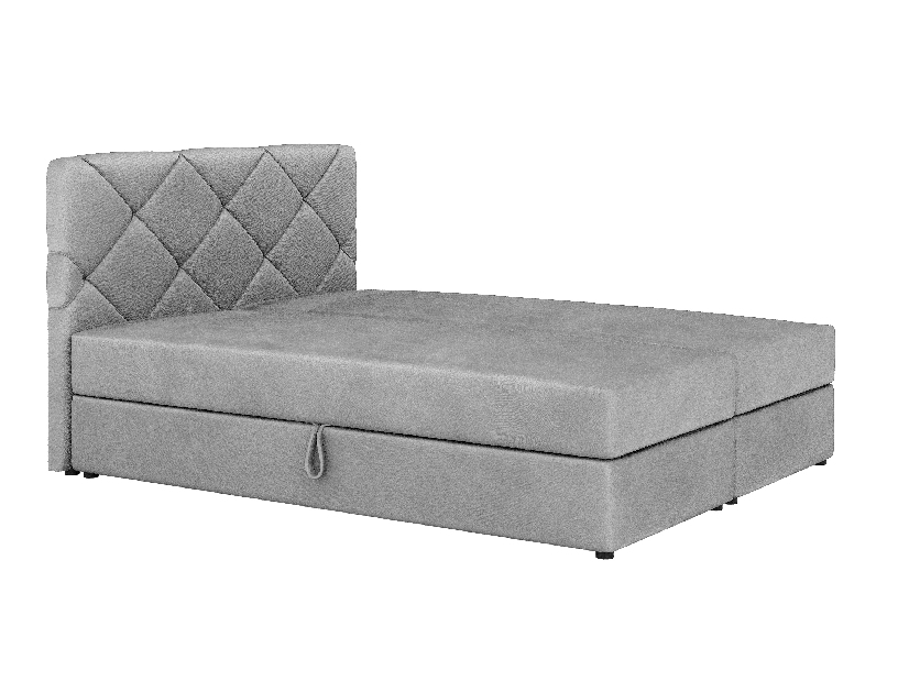 Kontinentálna posteľ 140x200 cm Karum Comfort (svetlosivá) (s roštom a matracom)