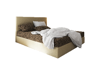 Manželská posteľ  Boxspring 180 cm Lilac (vzor + béžová) (s matracom a úložným priestorom)