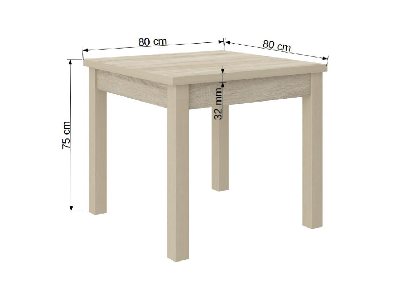 Jedálenský stôl Raviel38 (dub lefkas) *bazár
