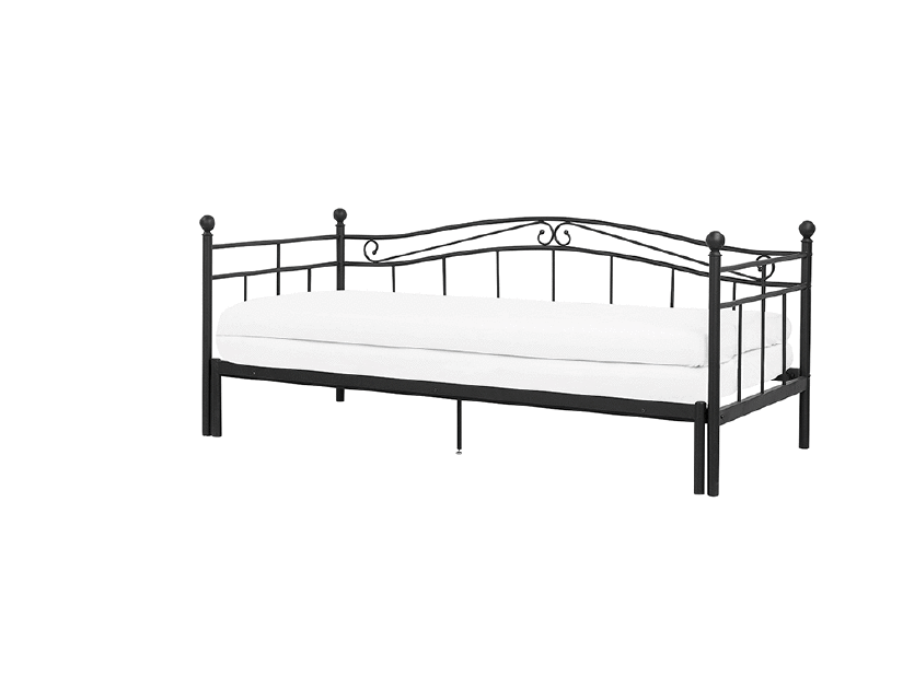 Rozkladacia posteľ 90 cm TULO (s roštom) (čierna)