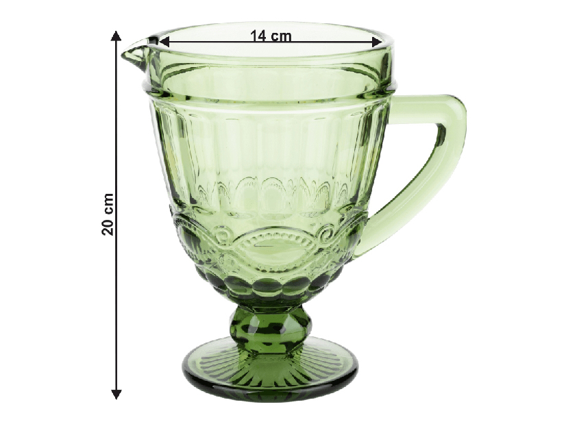 Vintage džbán na vodu 1150ml Saval (zelená)
