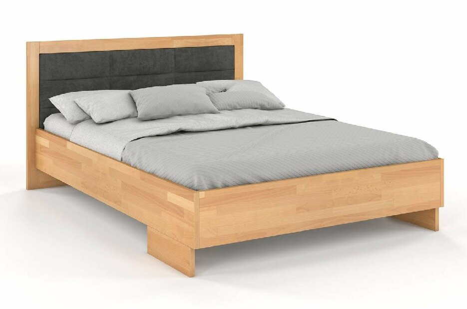 Manželská posteľ 200 cm Naturlig Stjernen High (buk)